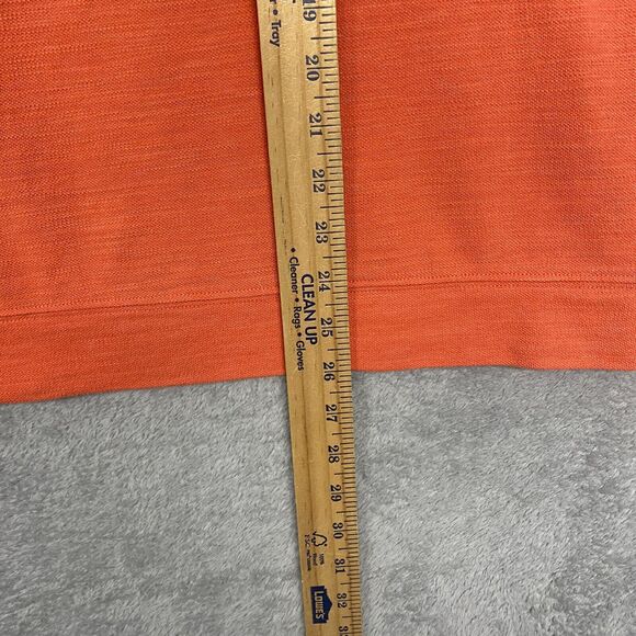 The Normal Brand Shirt Mens Medium Orange Quarter Zip Mock Neck Cotton Active - Picture 4 of 9